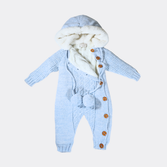 Blue Thick Wool Overall