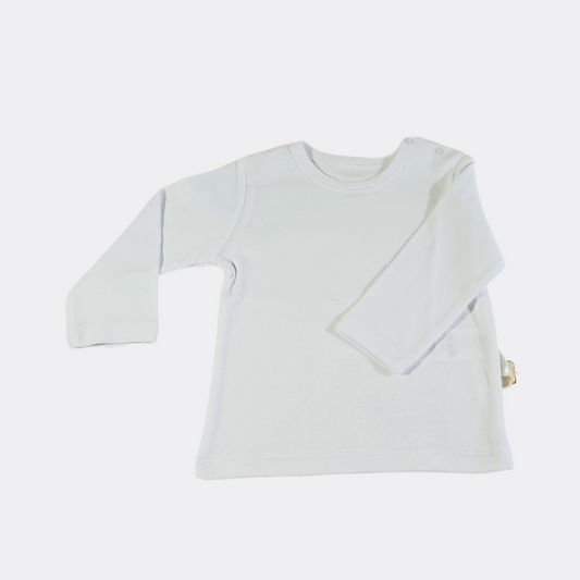 White Long-Sleeve Basic T-Shirt