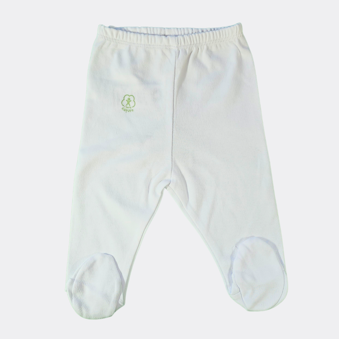 white organic cotton pants