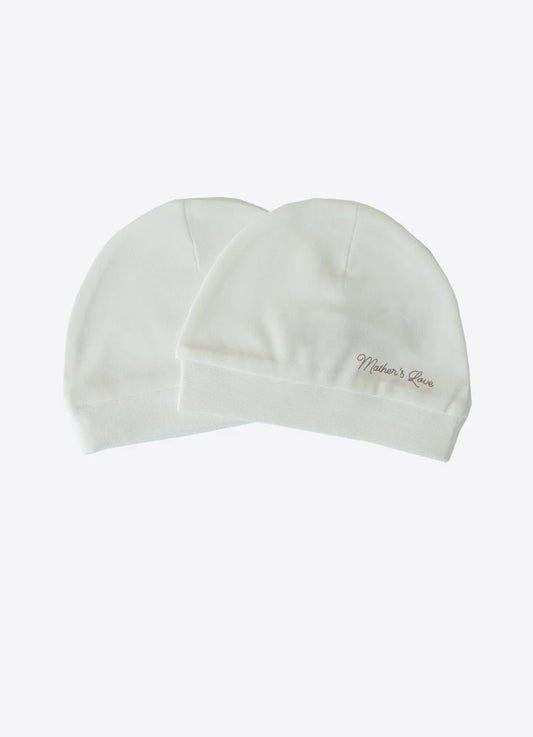 White Organic Cotton Hat For New Born