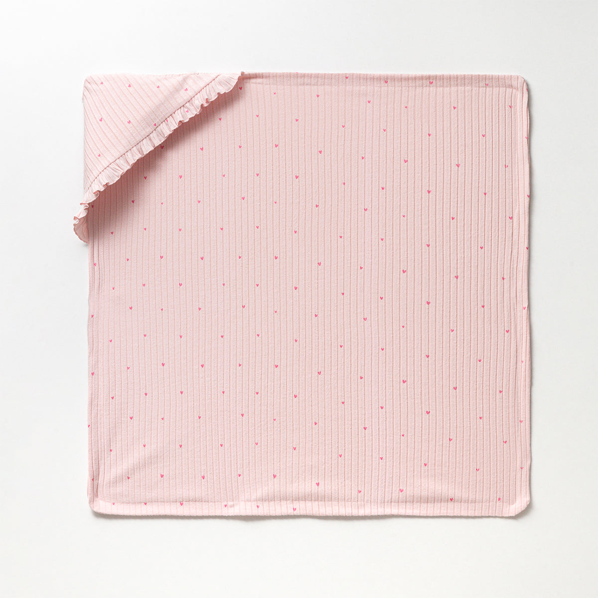 Light Pink and Pink Hearts Soft Velvet Hooded Blanket