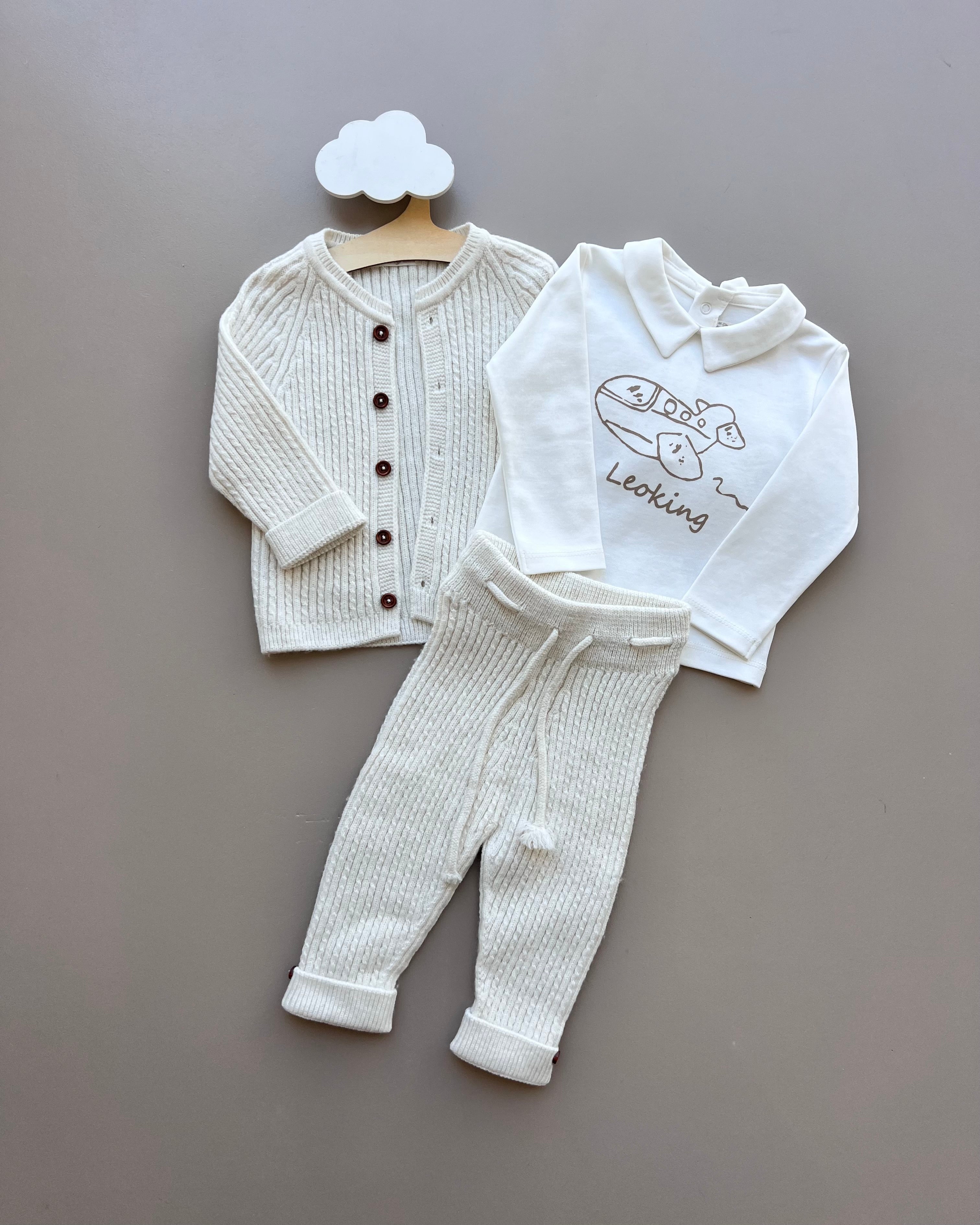Merino Wool Top, Jacket, and Pant 3 Pcs Set