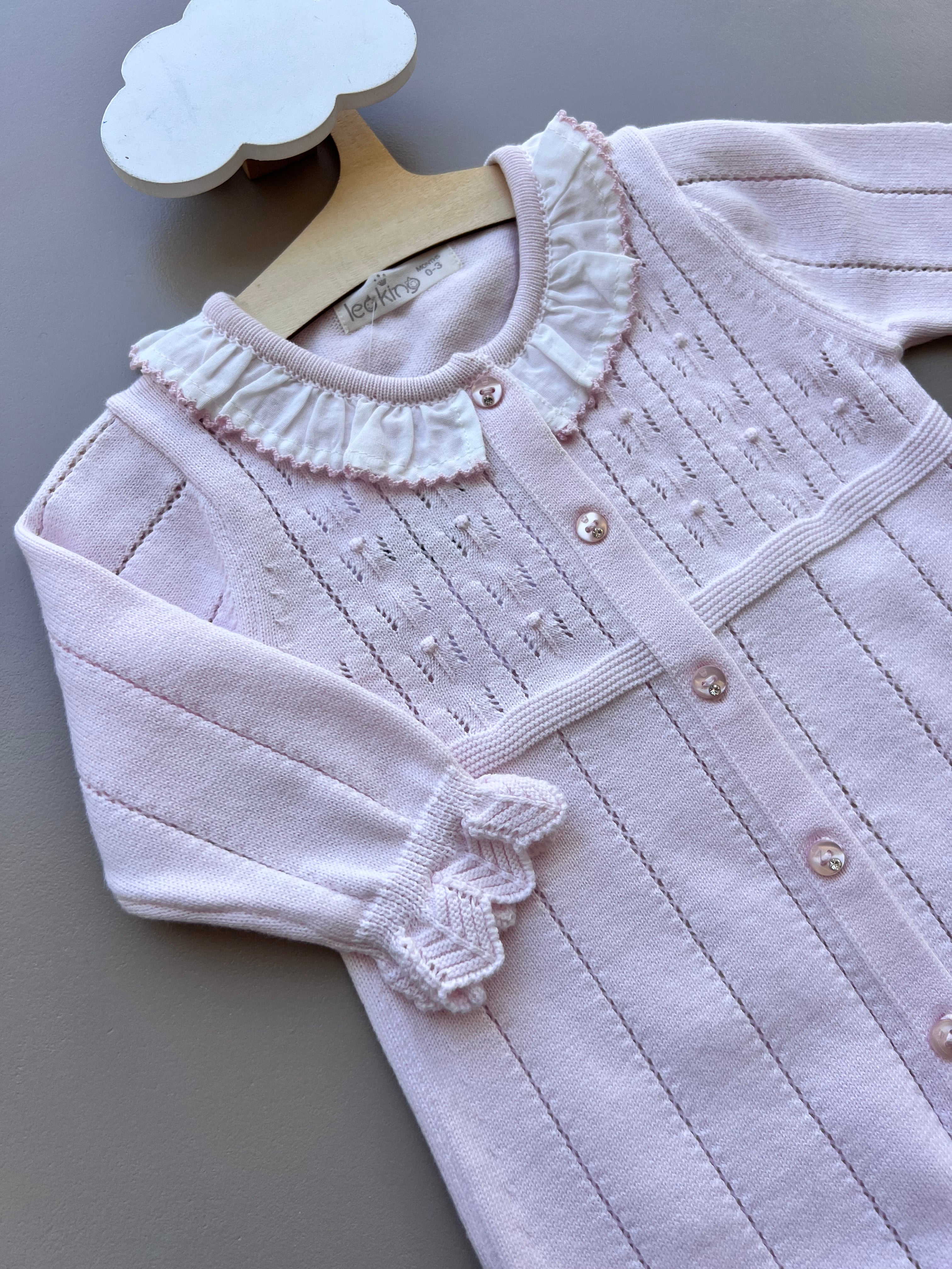 Light Pink Ruffles Organic Cotton Footed Overall