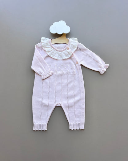 Organic Cotton Dotted Ruffles Overall