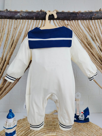 Navy & Beige Matelot Overall