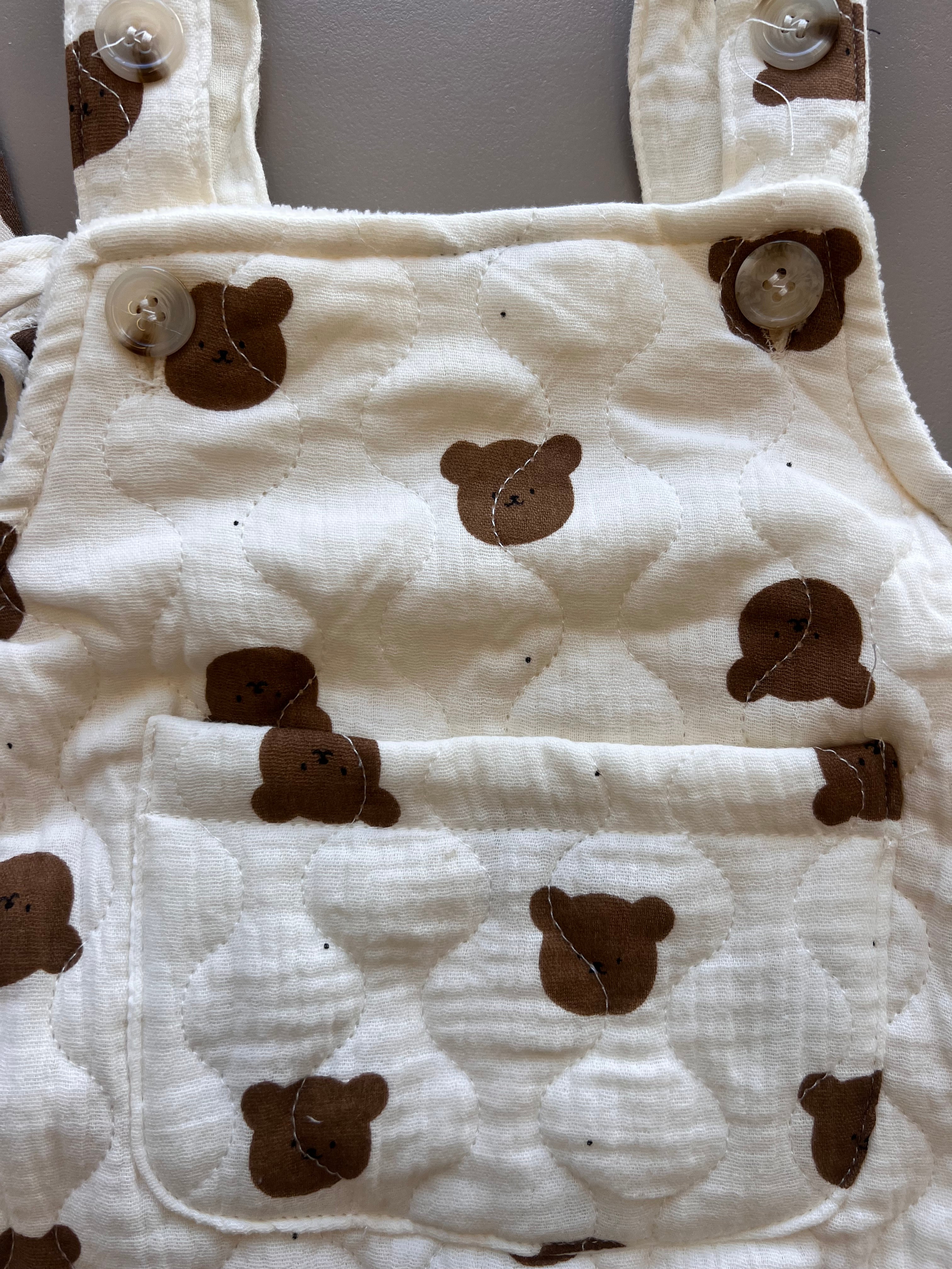 Teddy Fleece Winter Salopettes With Hat