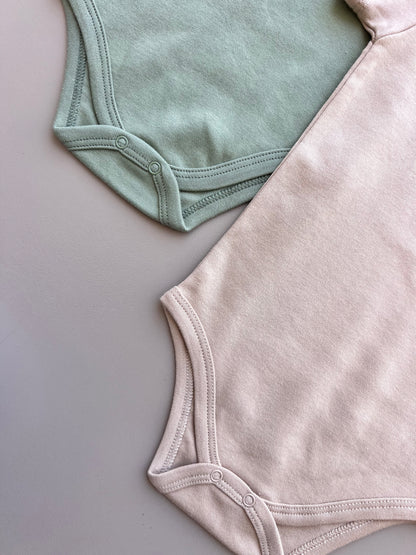 Green/beige/white Avocado Pack 3p Short Sleeves Bodies