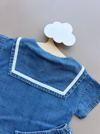 Blue Jeans Collar 2pcs Set