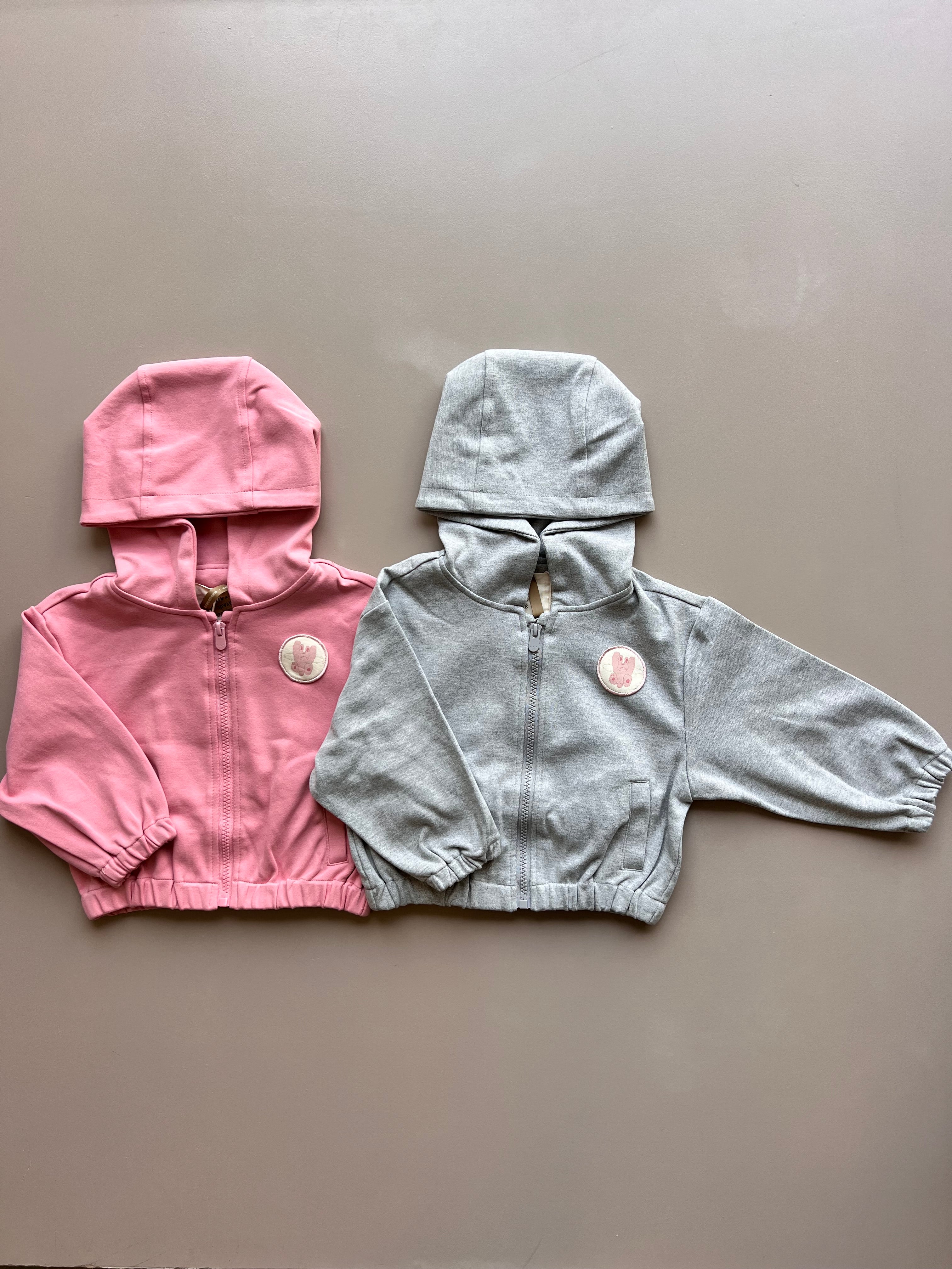 Embroidered Cartoon Rabbit Hoodie Jacket