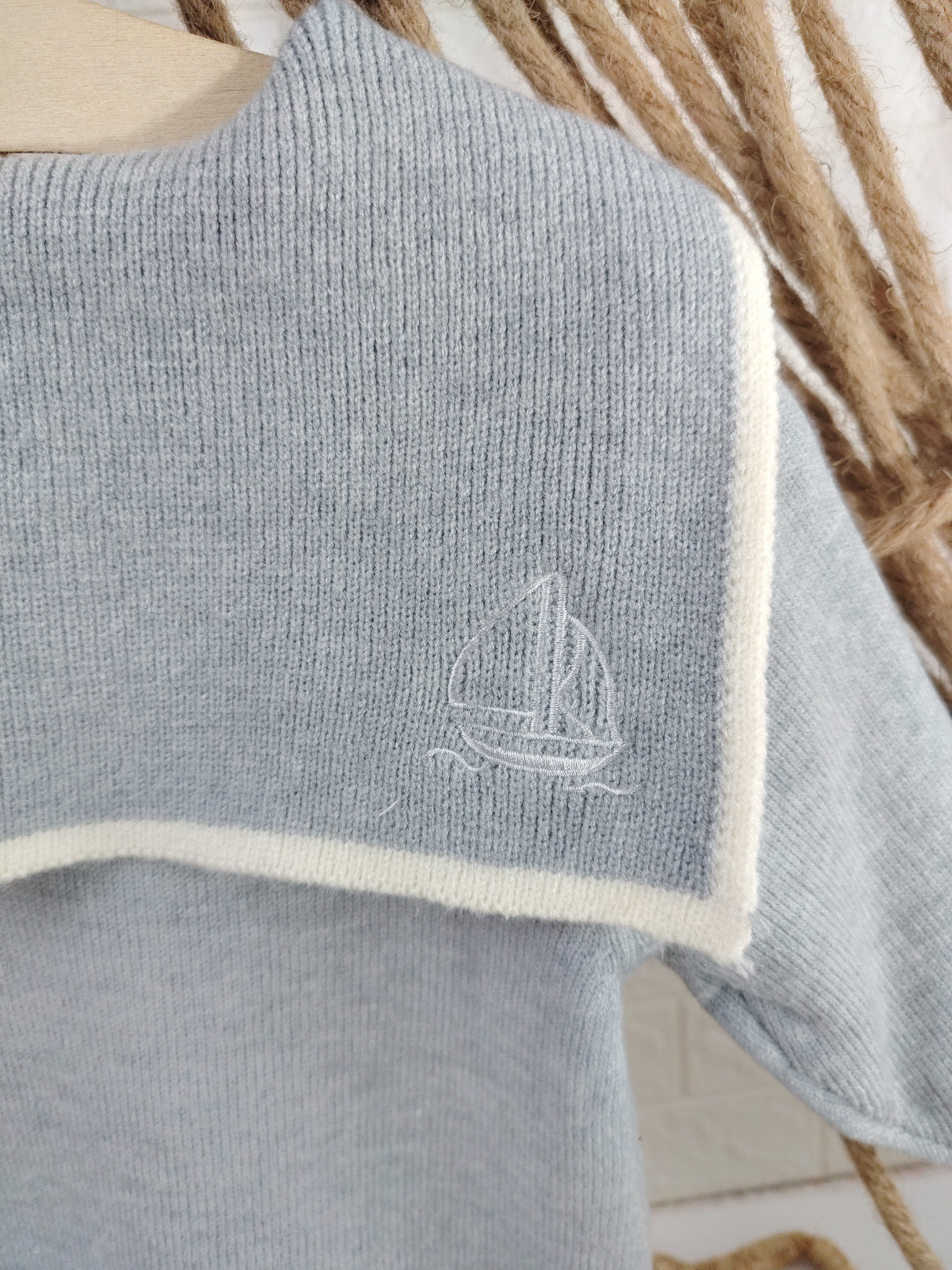 Grey Large Collar Overall