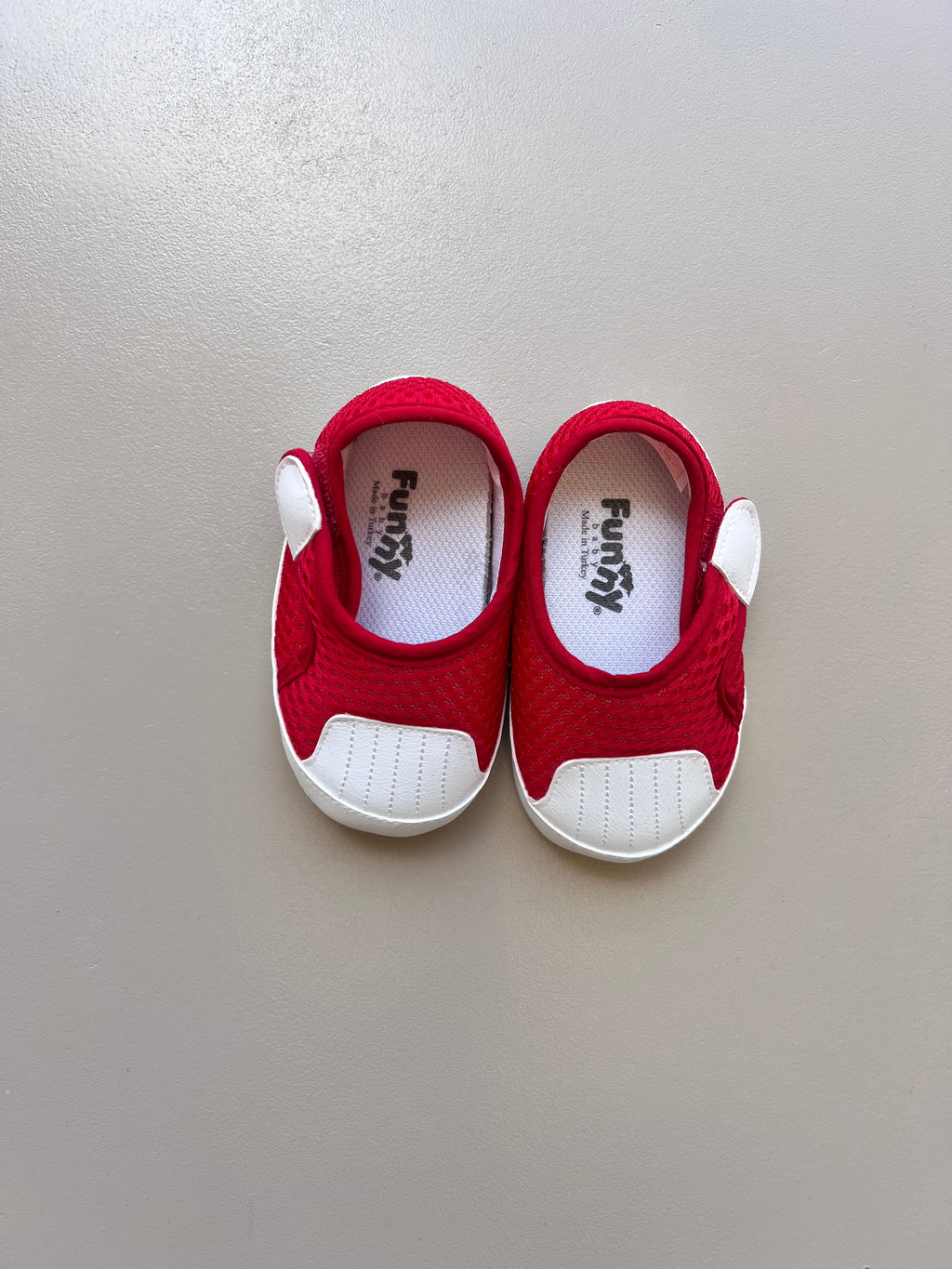 Red And White Baby Breathable Shoes