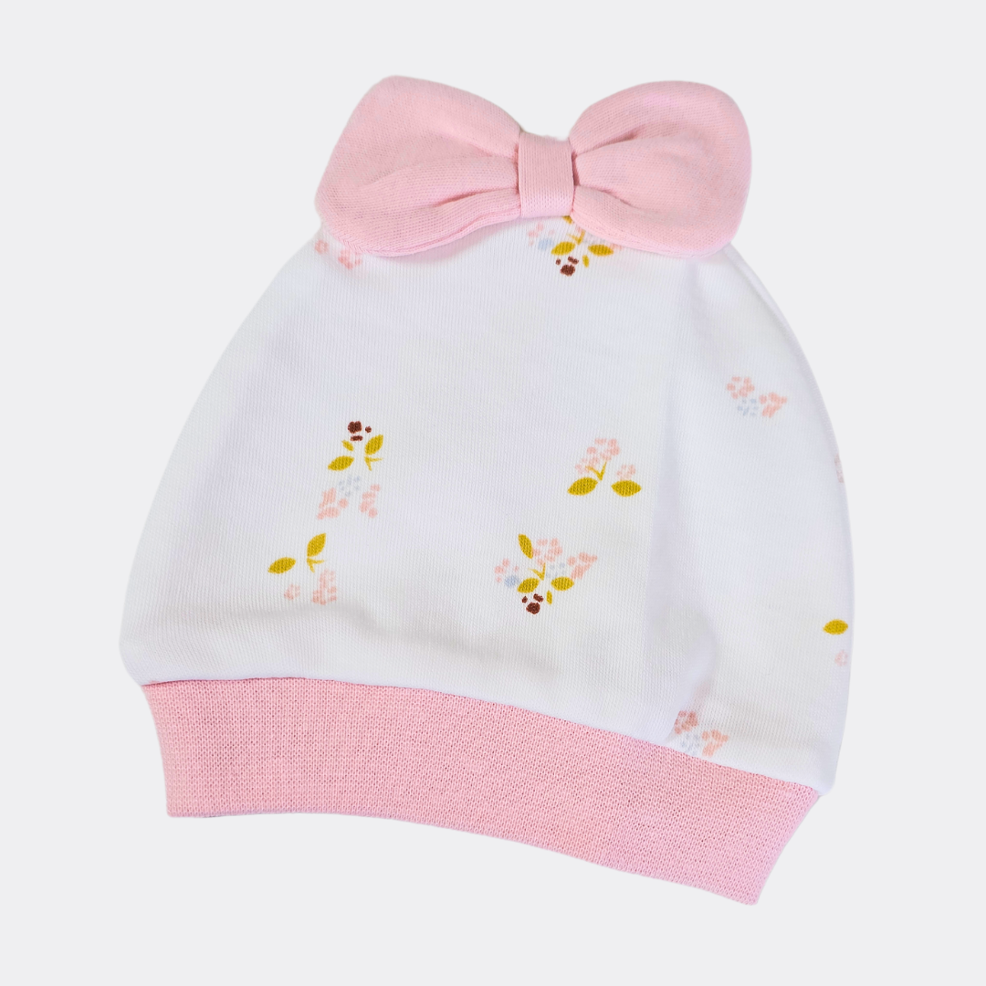 Pink/White Flowers Organic Cotton Set