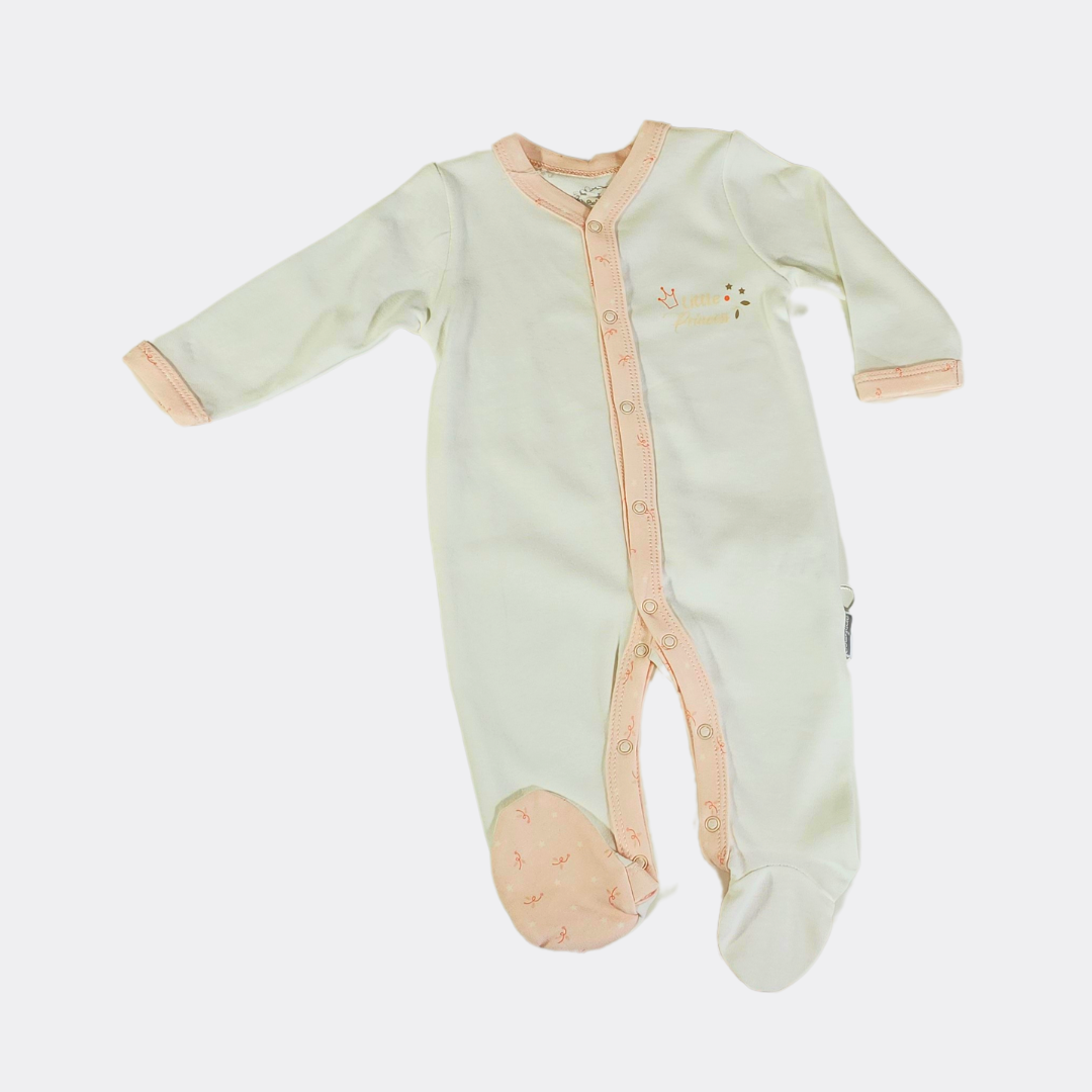 White/Pink 4-piece Organic Cotton Hospital Set