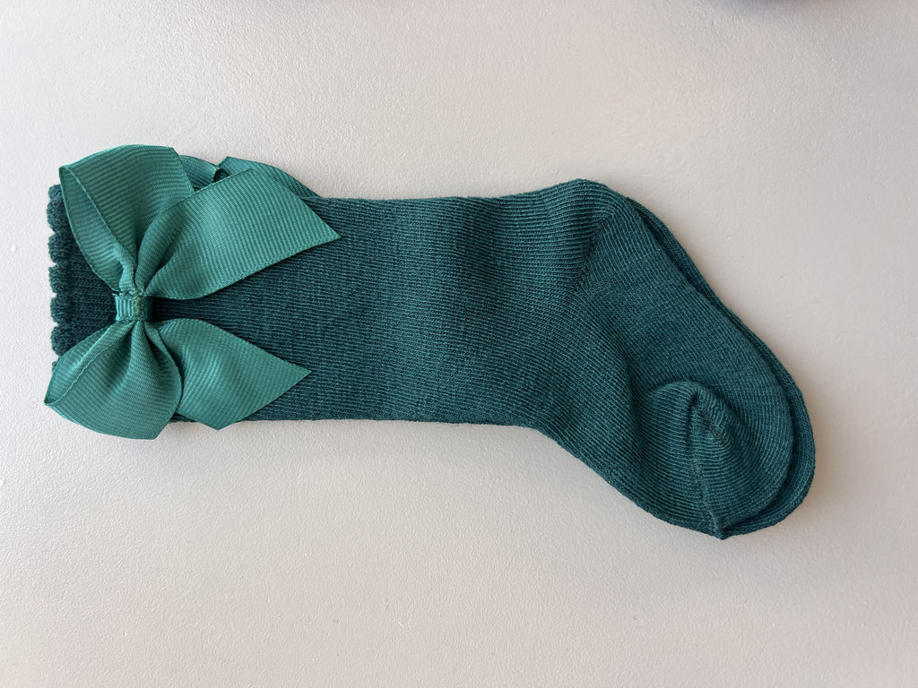 Cotton Bow Long Socks