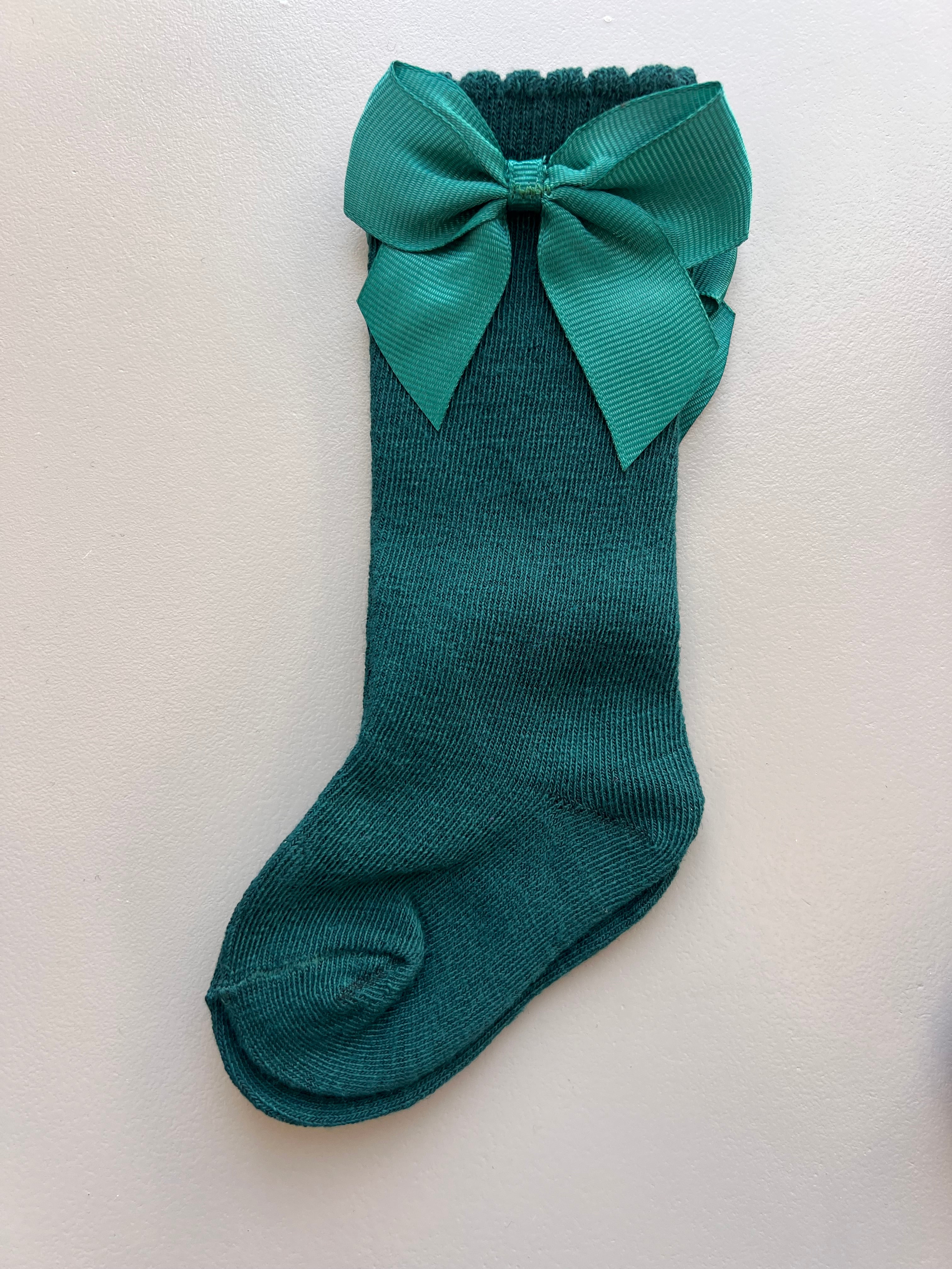 Cotton Bow Long Socks
