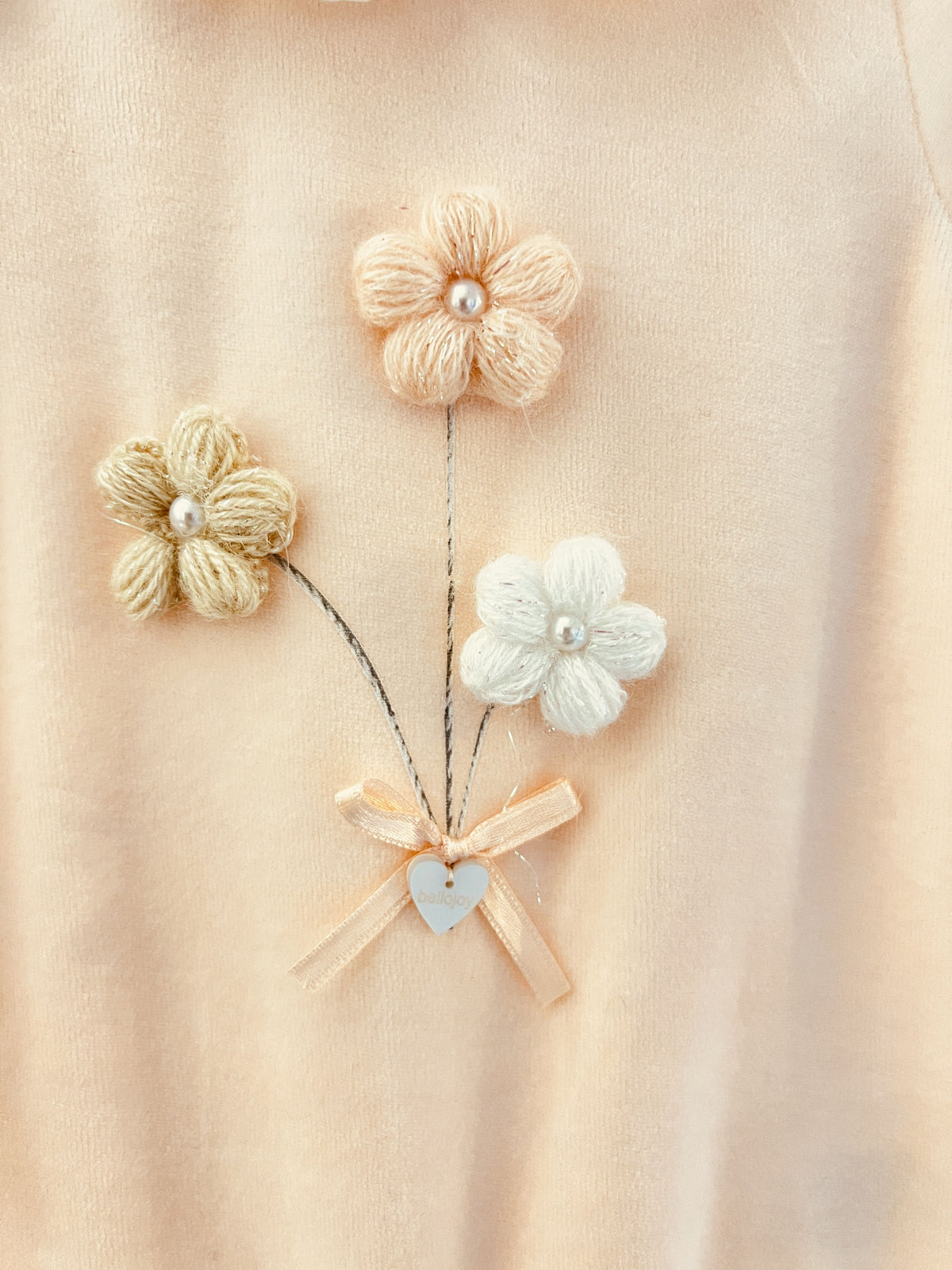 Flower Velvet Footed Overall