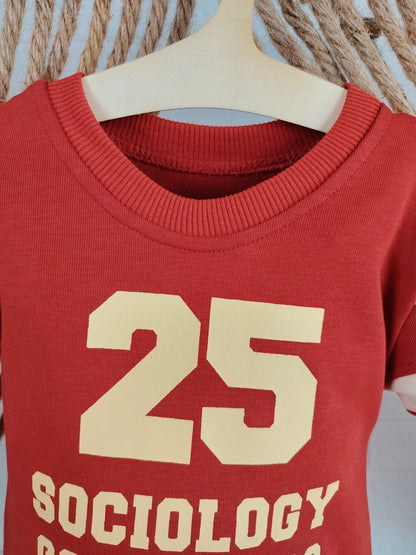 Red Oversize Sport Romper