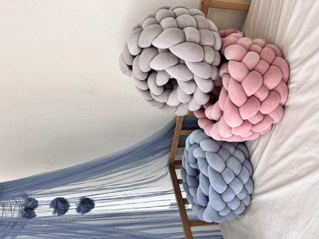 6-Ropes Fluffy Braided Bumper 230cm With Pillow & Matress Cover