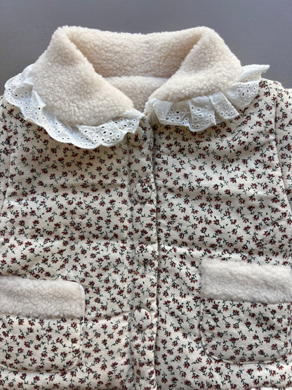 Fleece Flowers Winter Coat