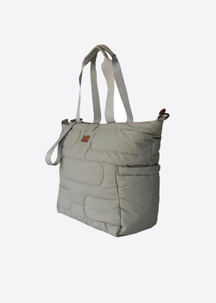 Grey Kapitone Diapers Bag