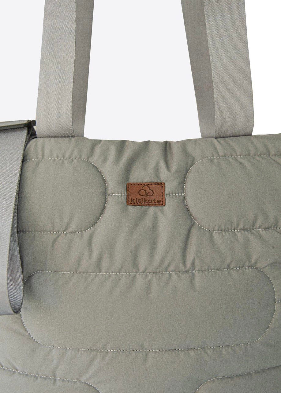 Grey Kapitone Diapers Bag