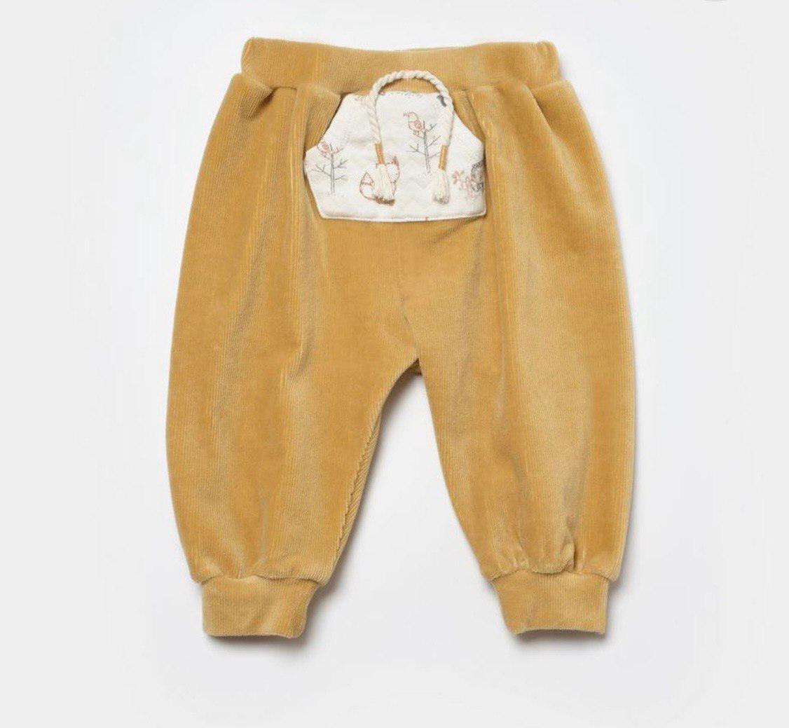 Off White And Mustard Capitone Pyjama - La Farandole Paris