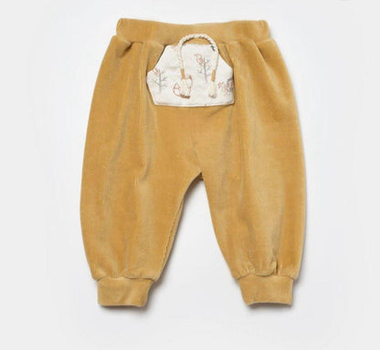 Off White And Mustard Capitone Pyjama - La Farandole Paris