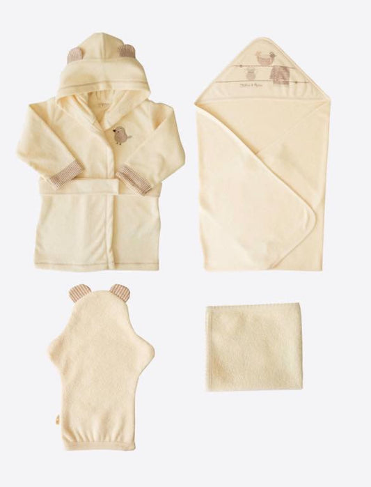 Beige cotton Bath Robe