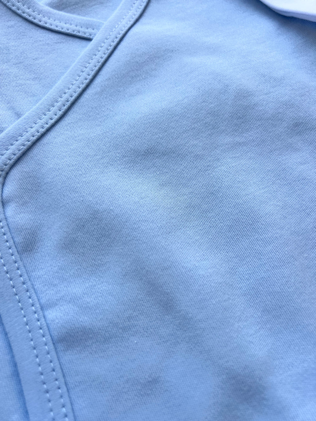 Blue & White GOTS™ Certified Organic Cotton Panda Double Breasted Body 3 Pcs Pack