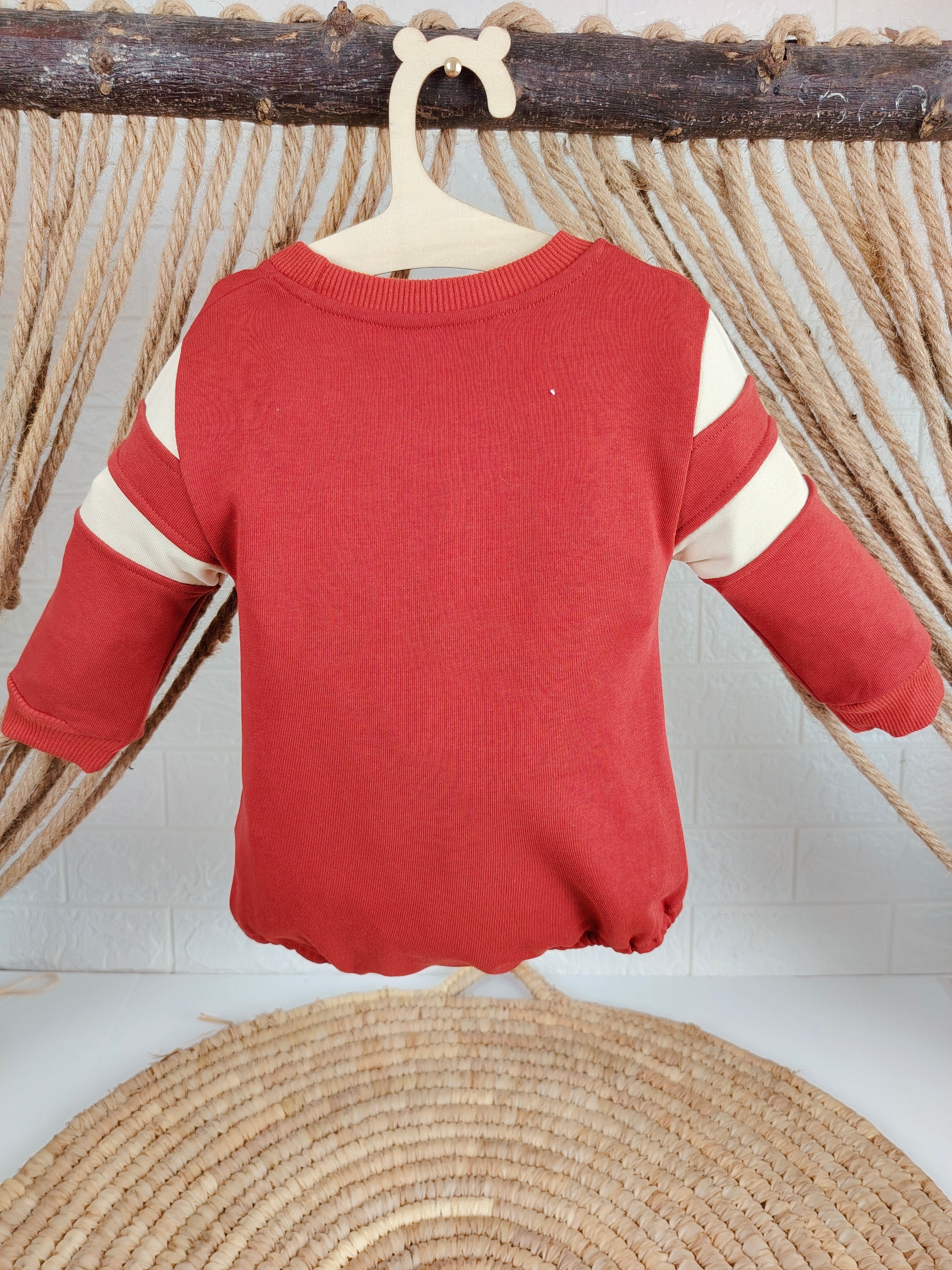 Red Oversize Sport Romper