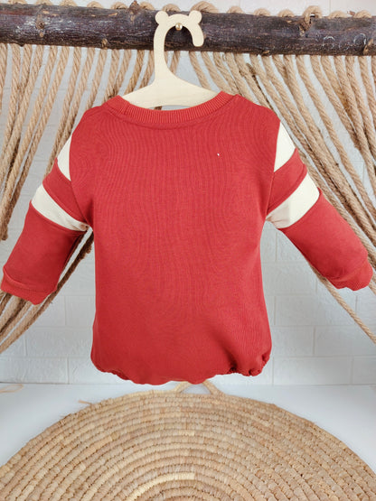 Red Oversize Sport Romper