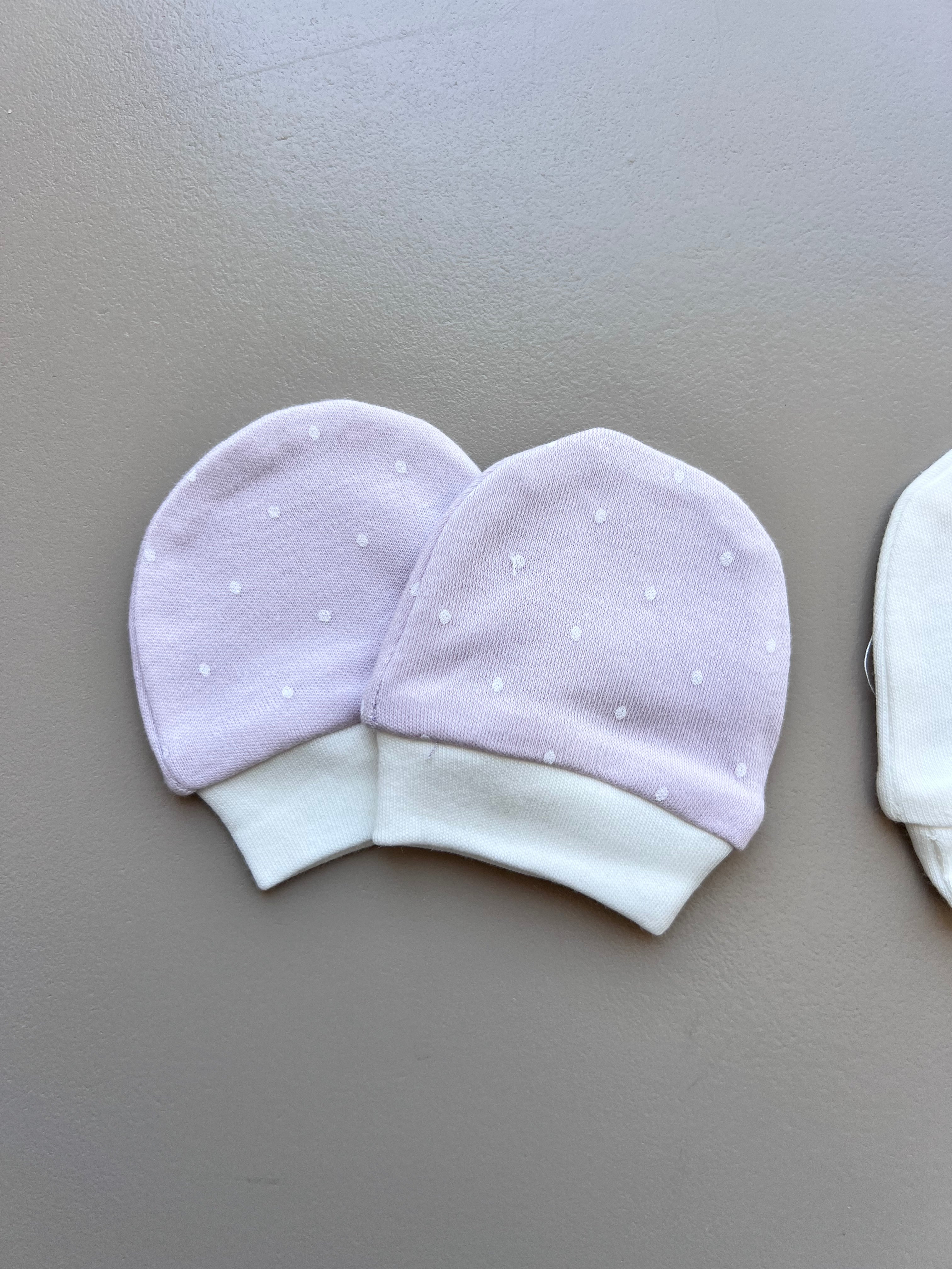 Gloves Pack of 2 Pairs Pink And White