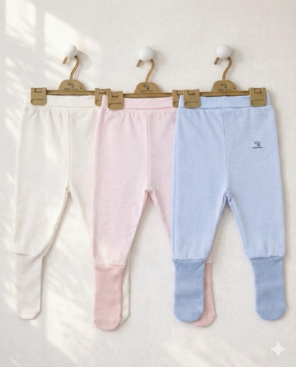 Nœud Blanc™ Organic Cotton High Waist Footed Pants