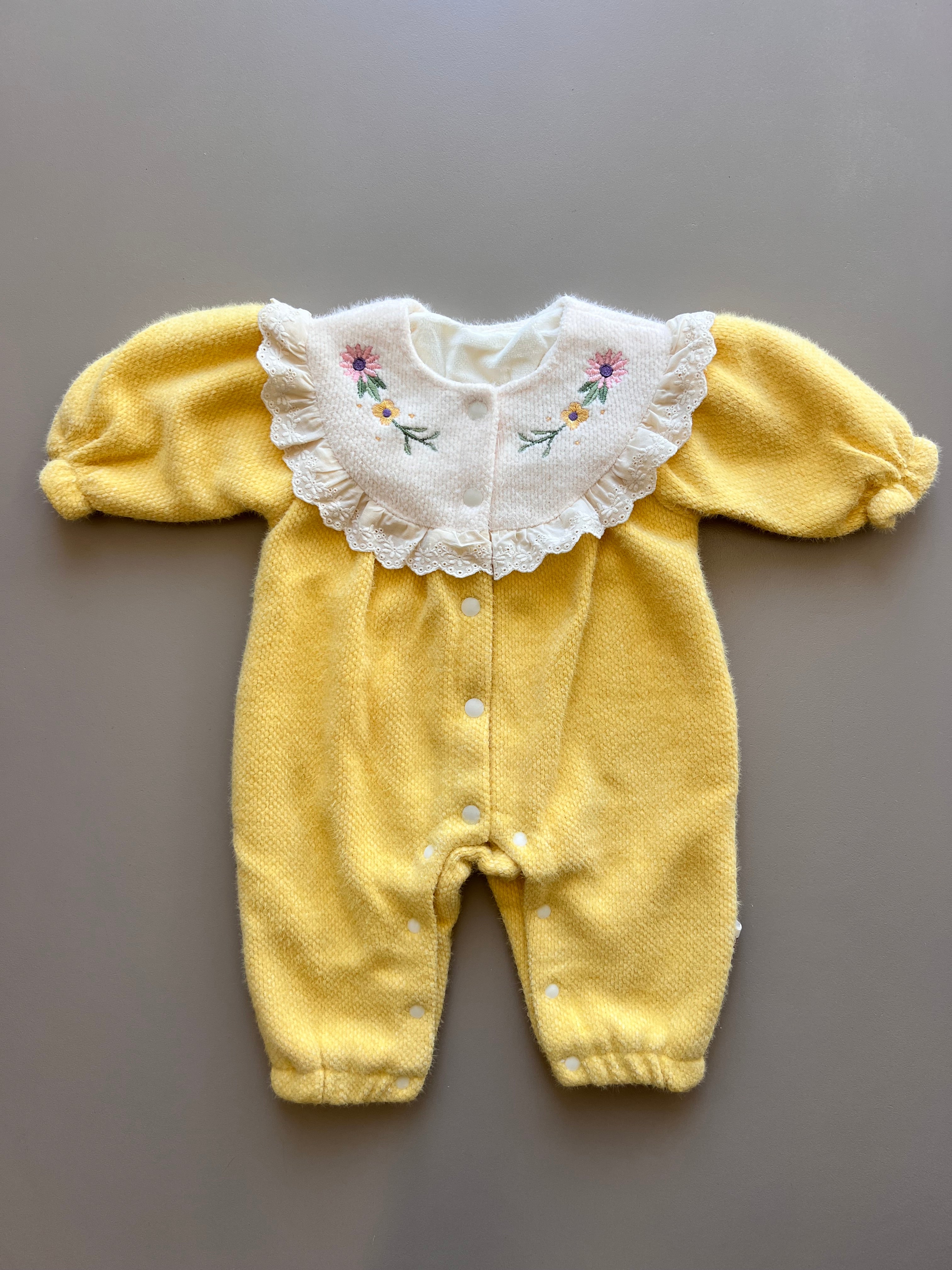 Winter Flowers Collar Overall