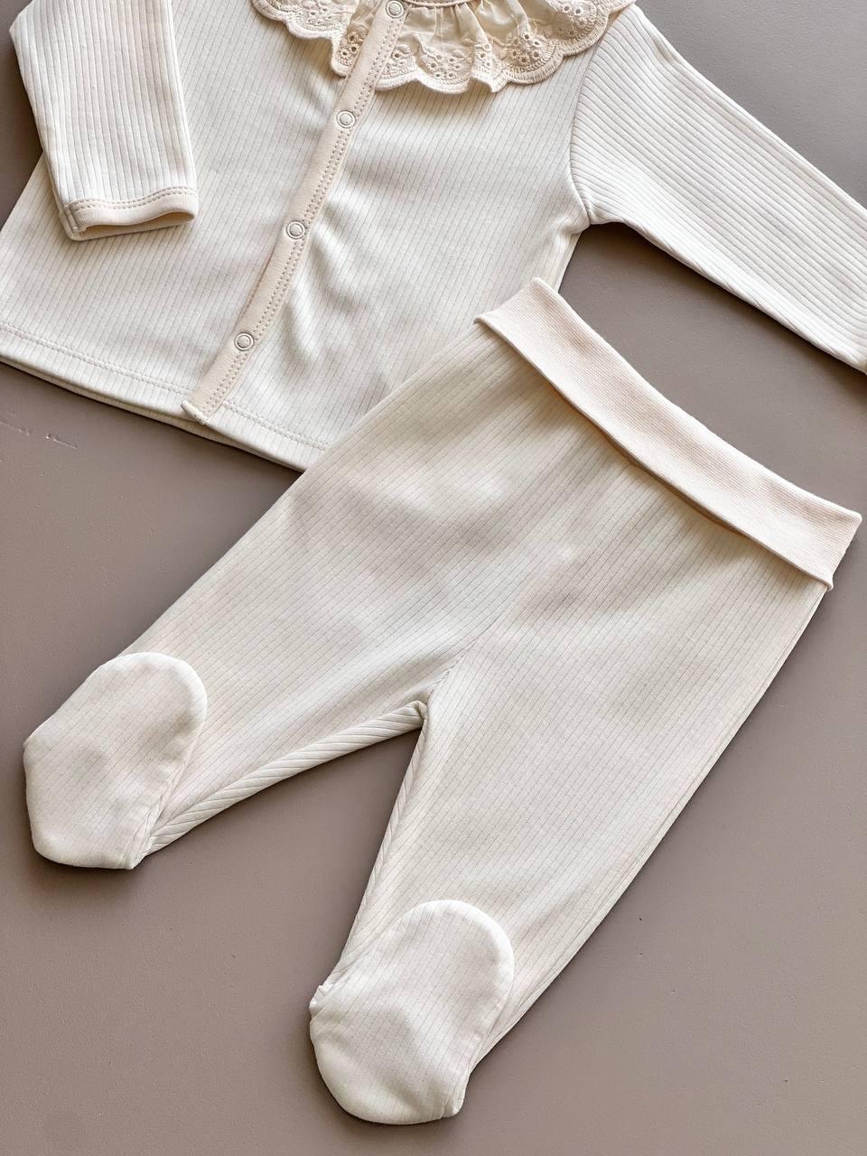 Light Beige Ruffuls 2 Pcs - La Farandole Paris