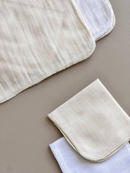 Beige And White Wash Clothes 10 Pcs - La Farandole Paris