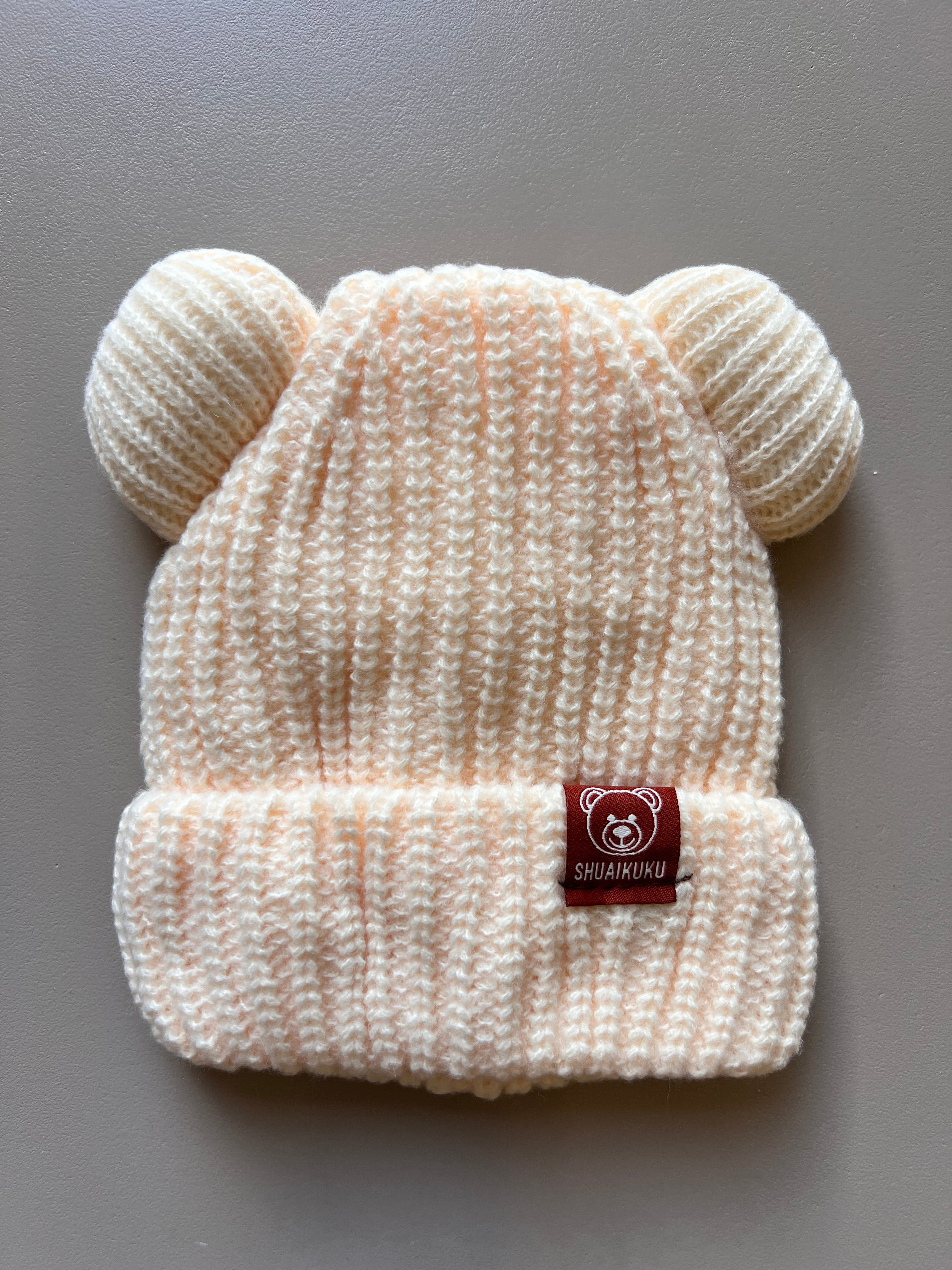 Thick Wool Fleece Bear Bonnet