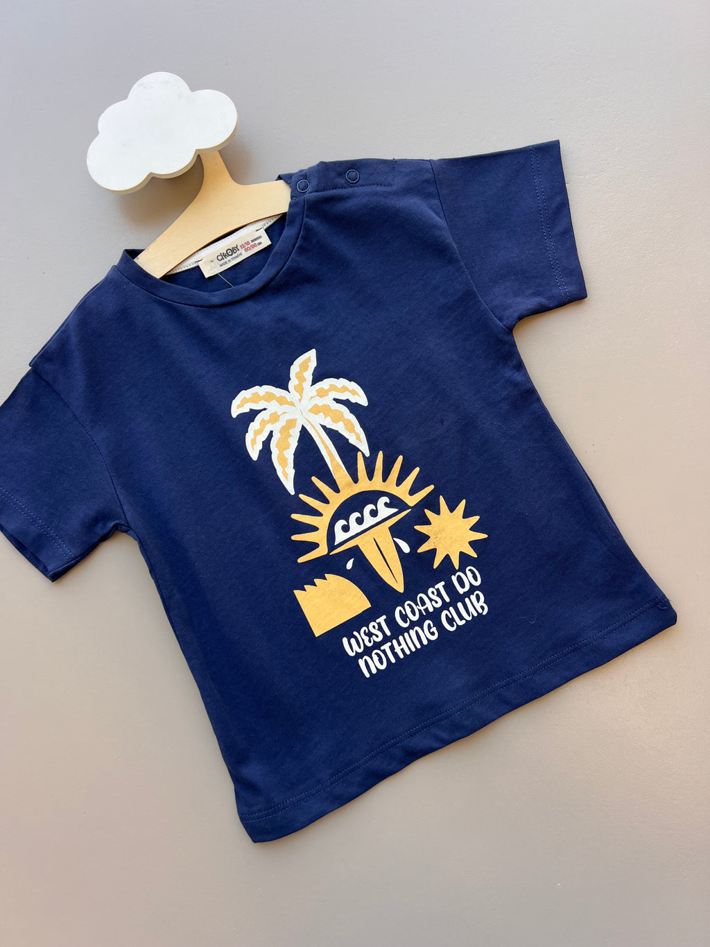 Navy Blue Summer Cotton T-Shirt