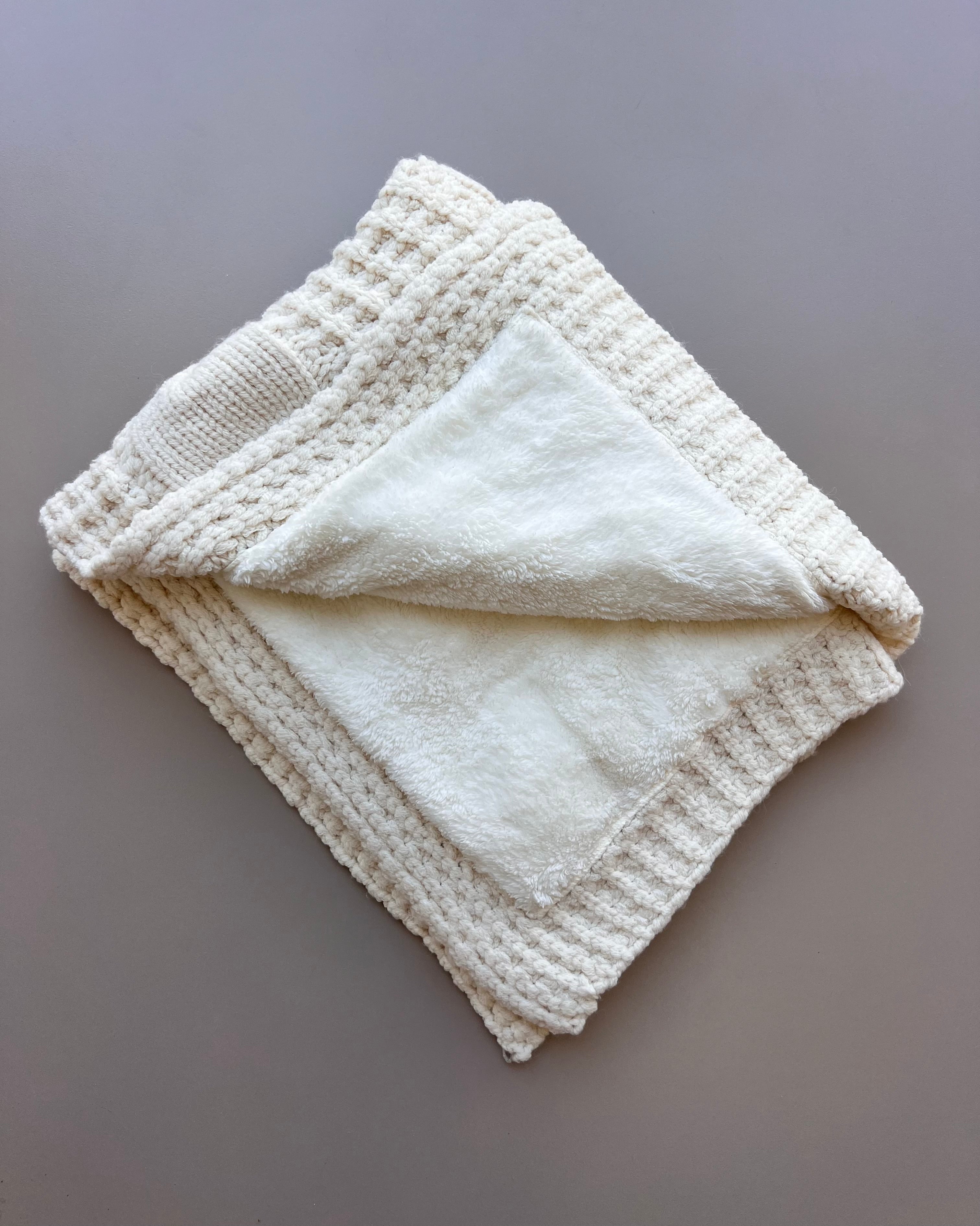 Off-White Thick Wool Fur Inside Blanket