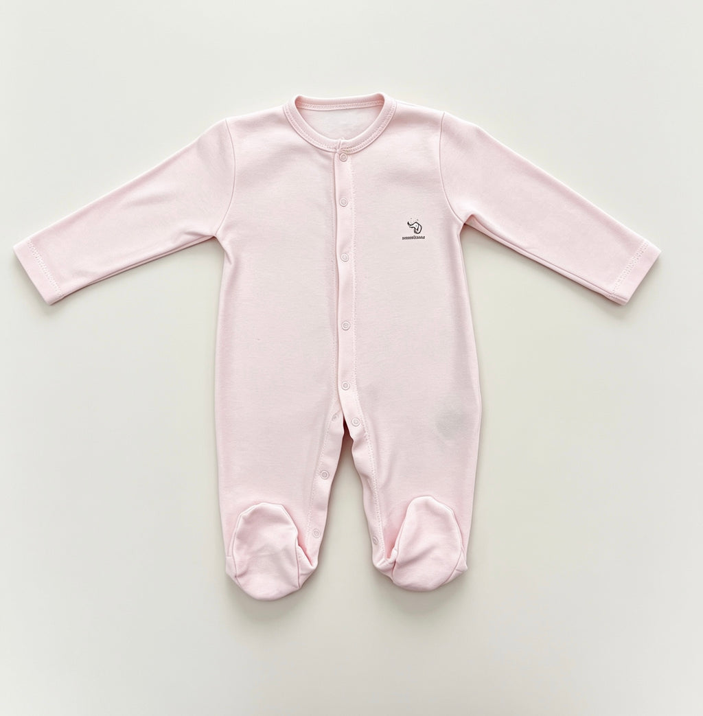 Nœud Blanc™ Organic Cotton Basic Footed Overall