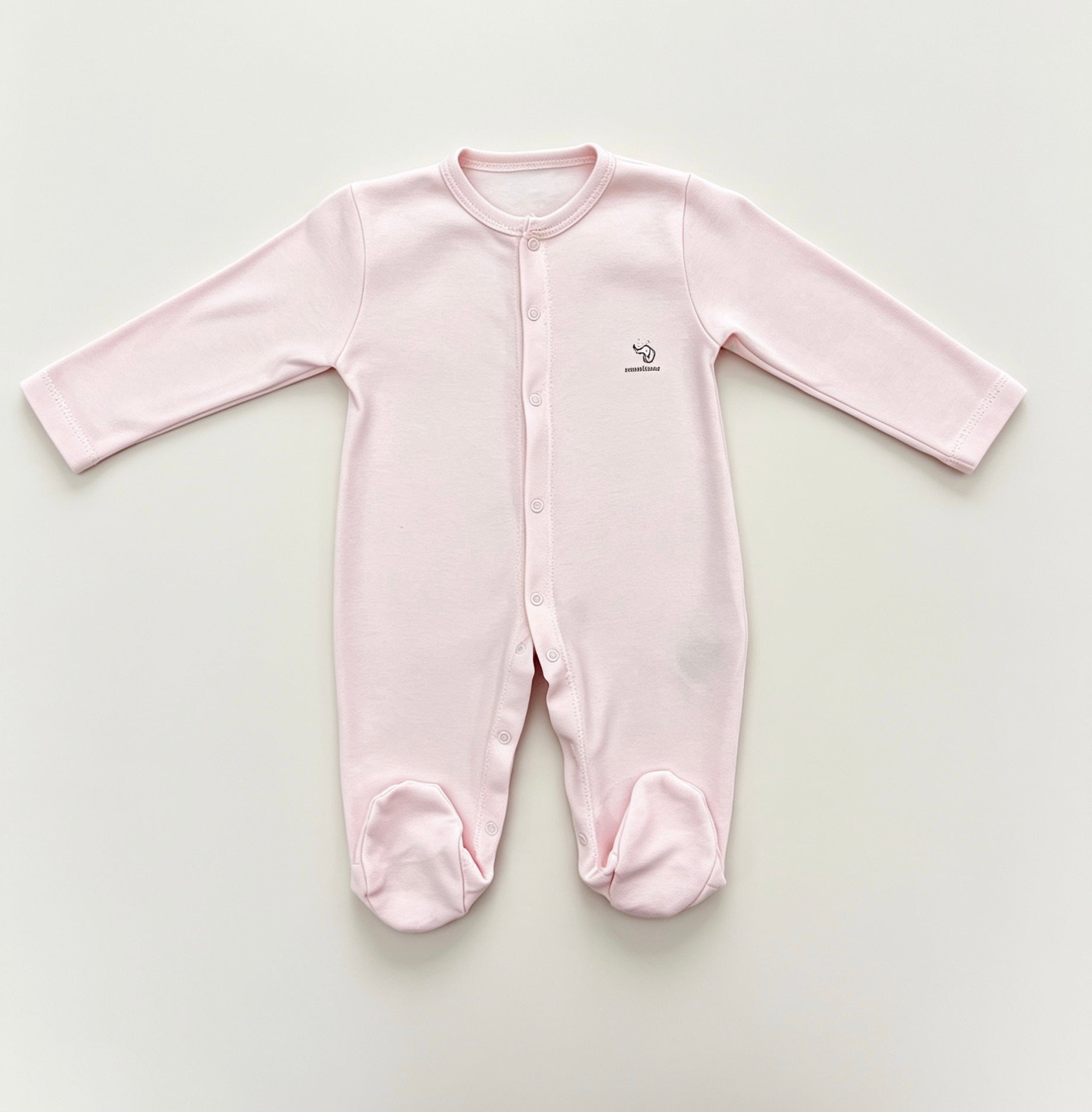 Nœud Blanc™ Organic Cotton Basic Footed Overall