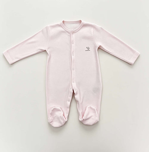Nœud Blanc™ Organic Cotton Basic Footed Overall