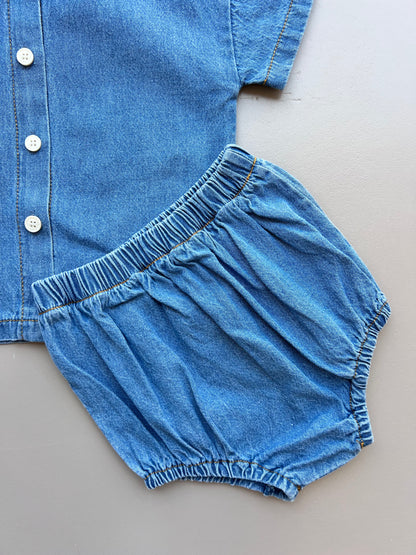 Blue Jeans Collar 2pcs Set