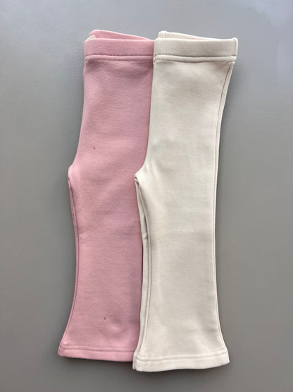 Flared Knit Trousers Fur Inside