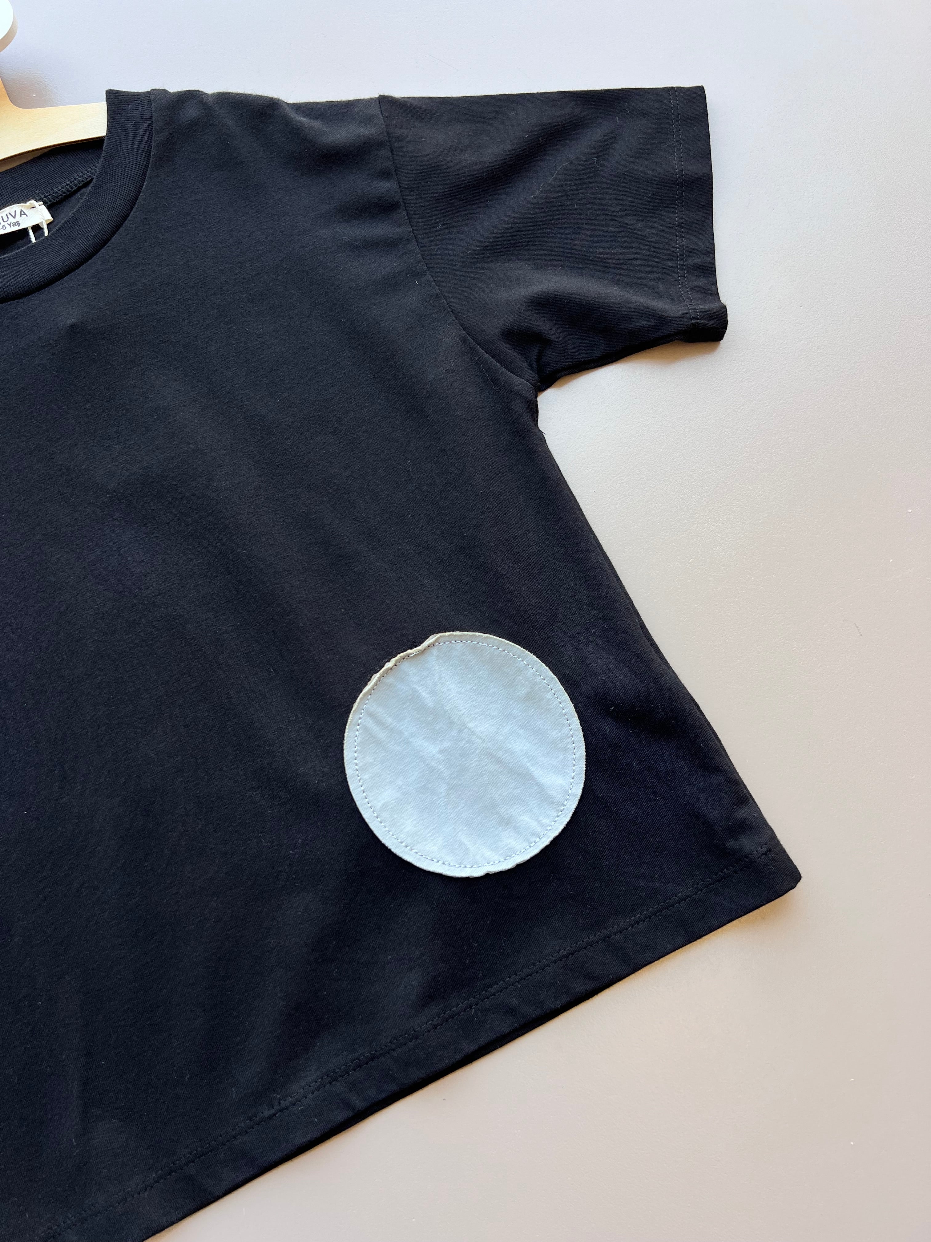 Black And Grey Cotton T-shirt