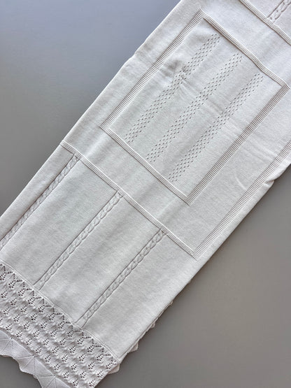 Beige Bow Organic Cotton Blanket