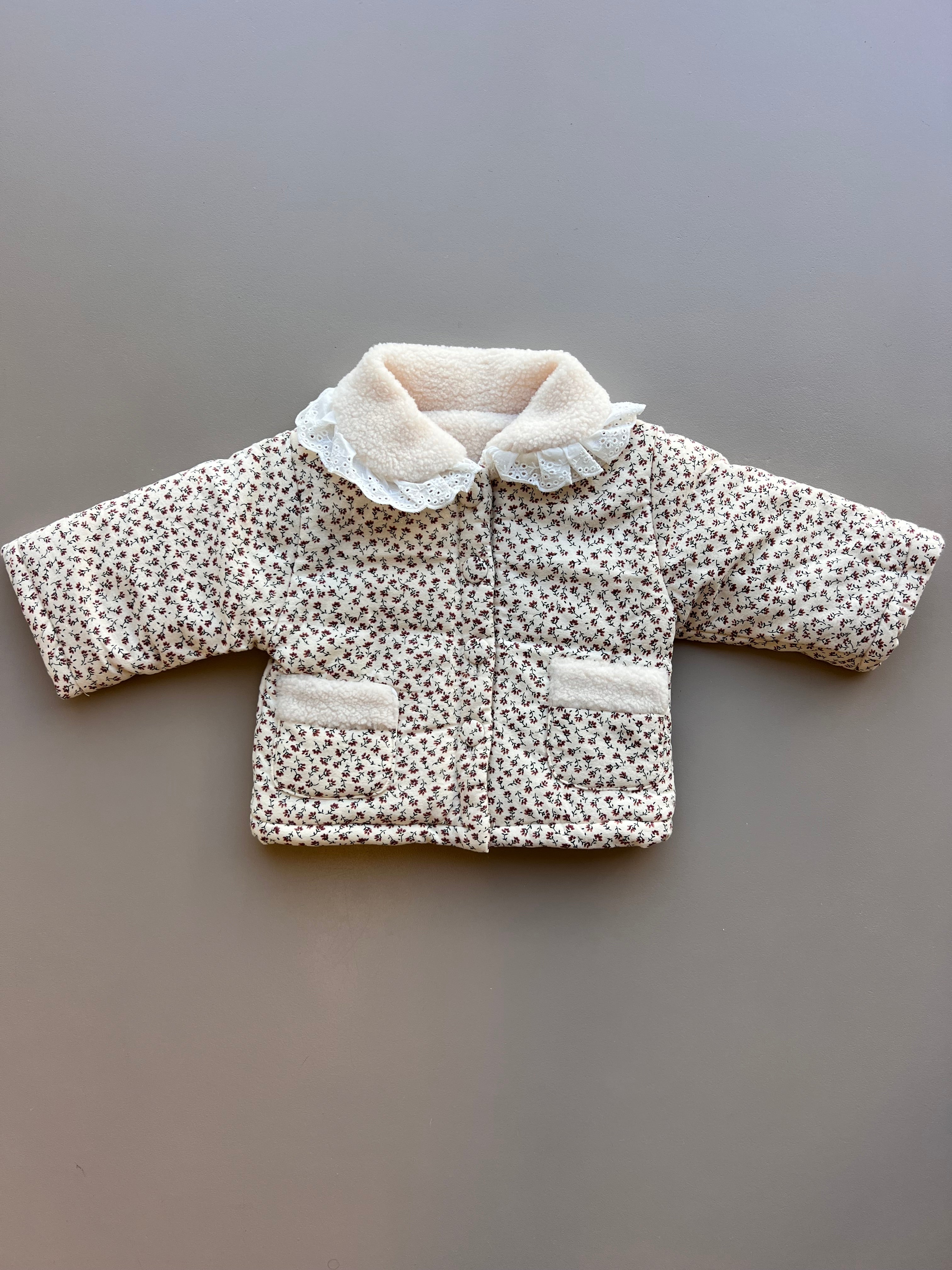 Fleece Flowers Winter Coat