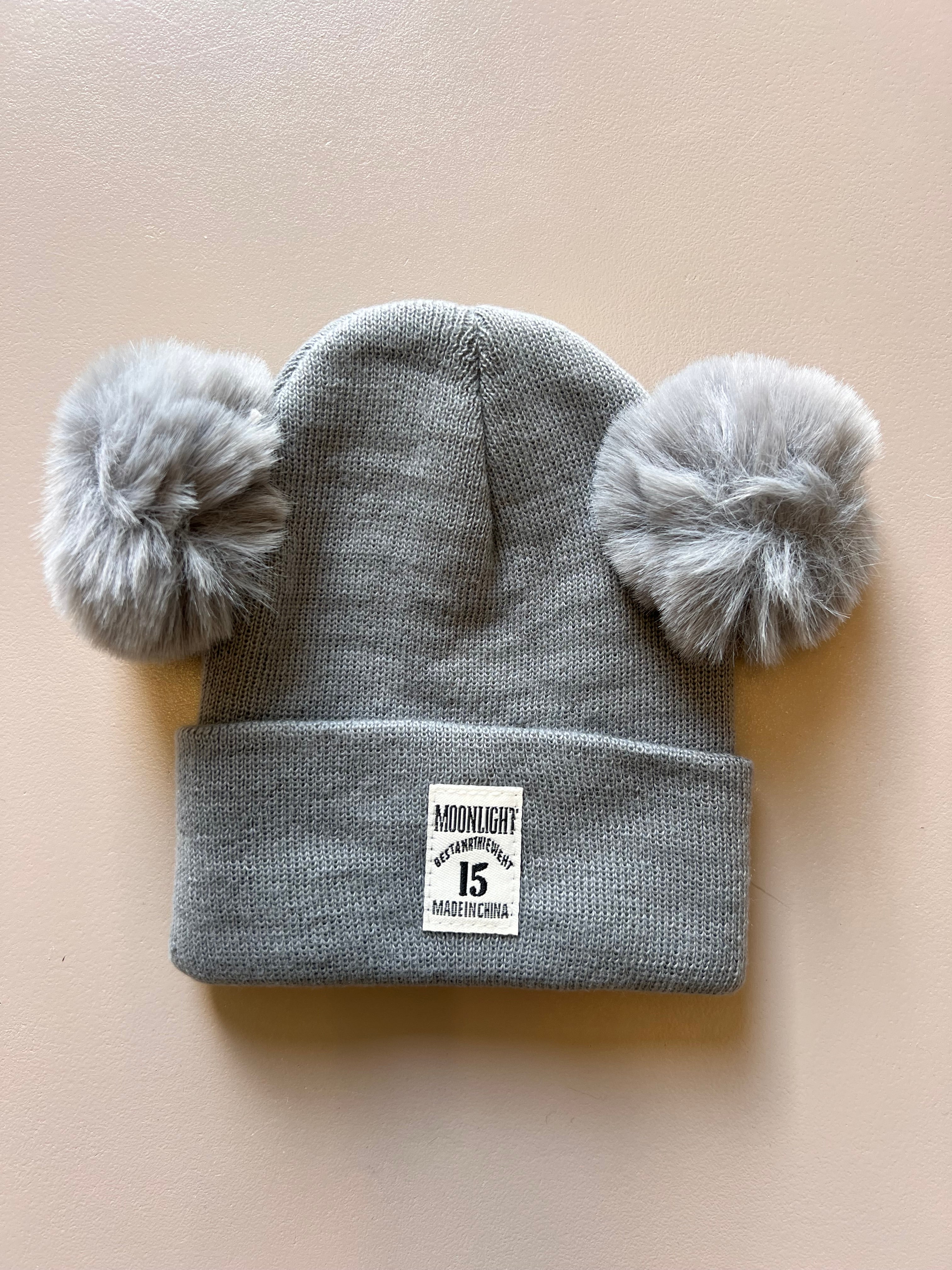 Thick Cotton Pompon Bonnet
