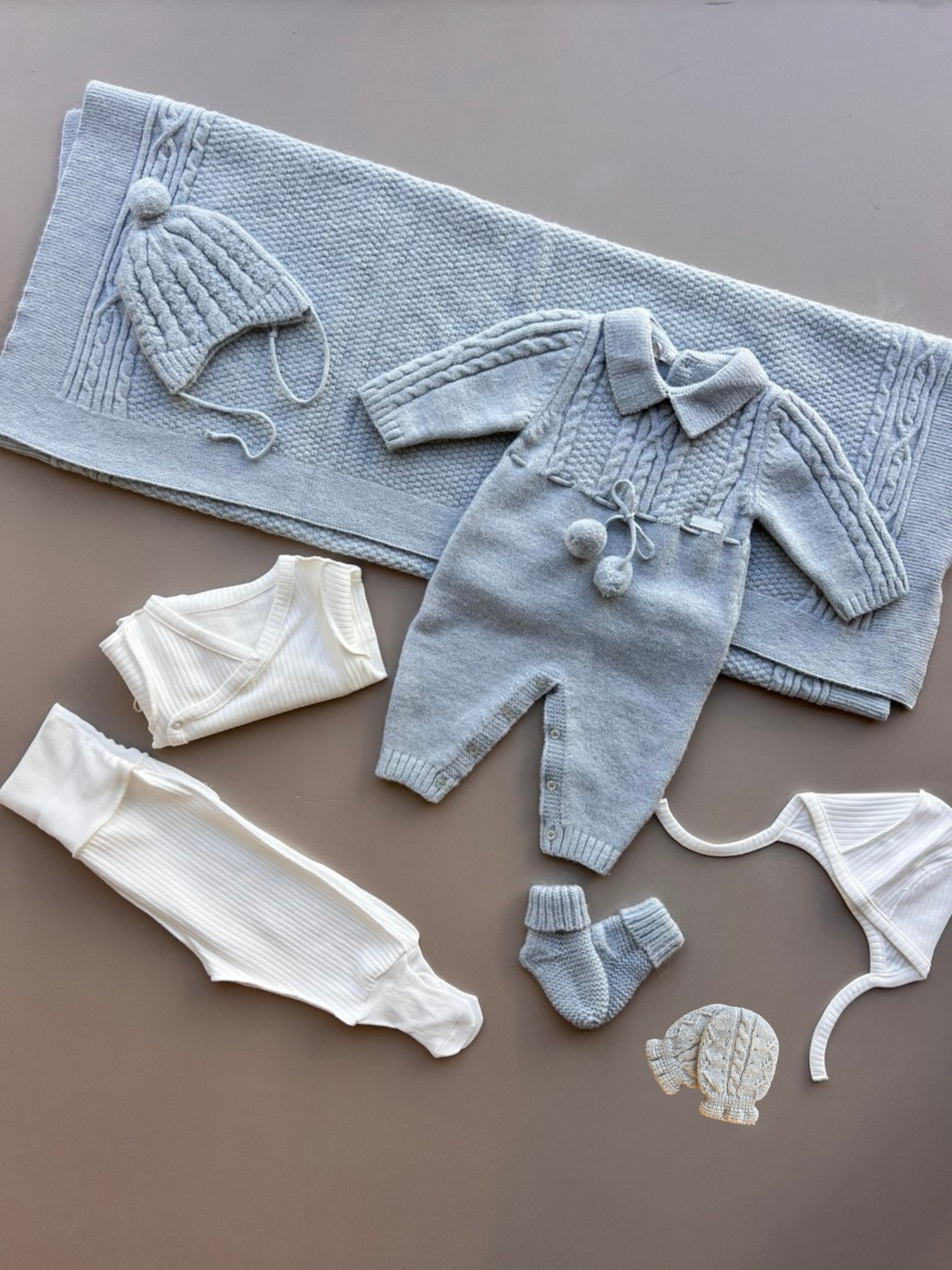 Blue Wool Polo Hospital Set 8 Pcs