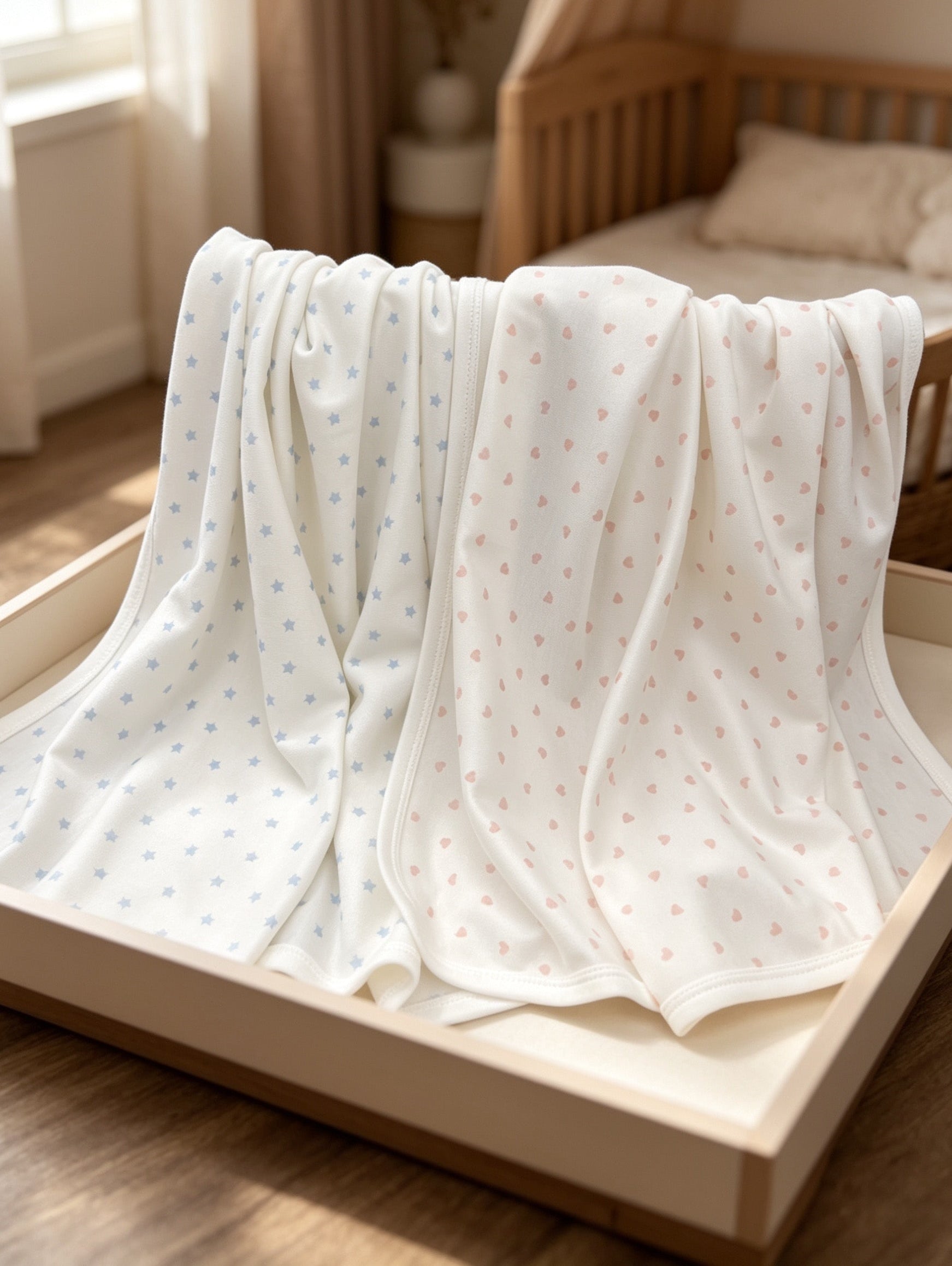 White GOTS™ Certified Organic Cotton Blanket